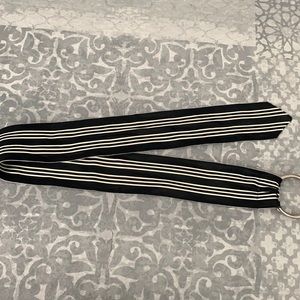 Striped ribbon belt